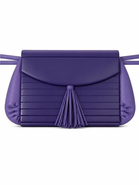 Handbags - Vintage Italian leather Purple Tassel Women's Bag
